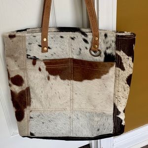 Cowhide tote